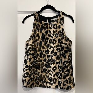 Trendy Trina Turk Leopard Print Sleeveless Top Size M